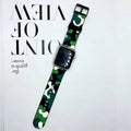 Camo Soft Silicone Watch Band for iWatch 42mm | 44mm | 45mm | Ultra 49mm | 46mm Series 10 / Green - Ktusu