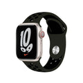 Nike Silicone Soft Watch Band for iWatch 42mm | 44mm | 45mm | Ultra 49mm | 46mm Series 10 / Khaki Black - Ktusu