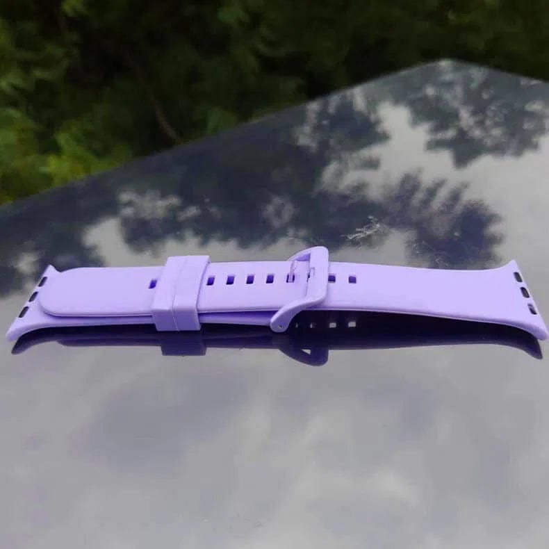 Classic Silicone Soft Watch Band for iWatch 42mm | 44mm | 45mm | Ultra 49mm | 46mm Series 10 / Lavender - Ktusu