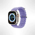 Ocean Silicone Soft Sport Watch Band for iWatch 42mm | 44mm | 45mm | Ultra 49mm | 46mm Series 10 / Lavender - Ktusu