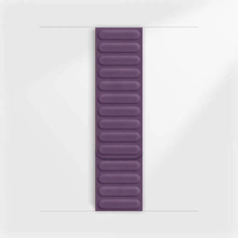 Silicone Soft Touch Magnetic Link Watch Band for iWatch 42mm | 44mm | 45mm | Ultra 49mm | 46mm Series 10 / Lavender - Ktusu