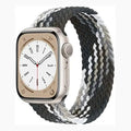 Braided Solo Elastic Sport Loop Watch Band for iWatch 42mm | 44mm | 45mm | Ultra 49mm | 46mm Series 10 - Medium / Grey Multicolor - Ktusu