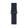 Leather Texture Magnetic Loop Watch Band for iWatch 42mm | 44mm | 45mm | Ultra 49mm | 46mm Series 10 / Midnight Blue - Ktusu