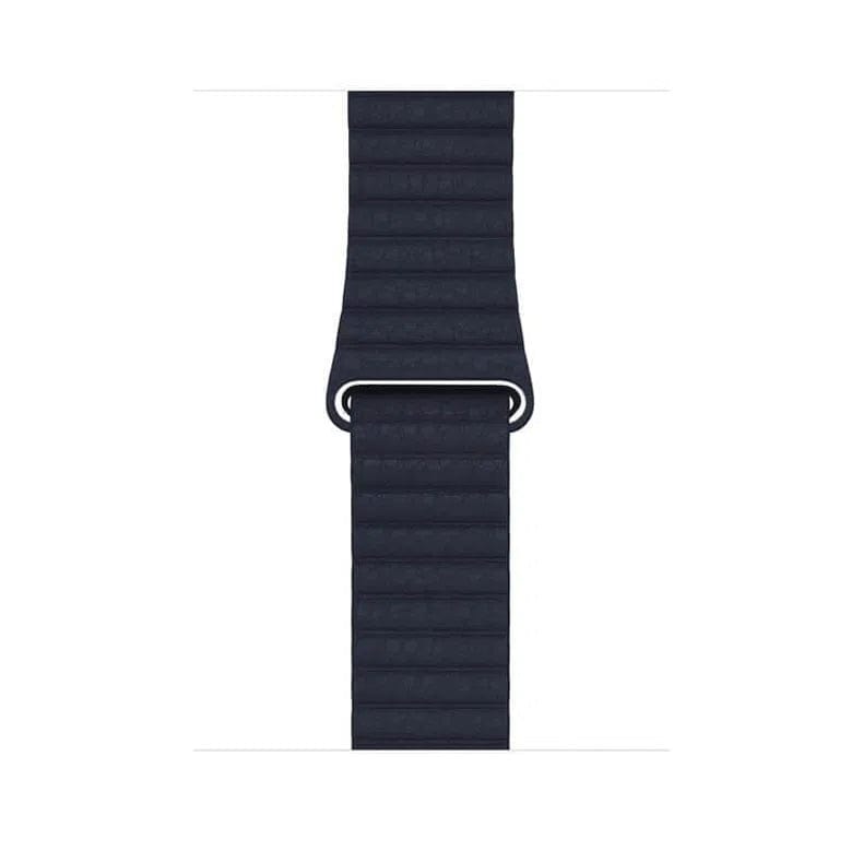 Leather Texture Magnetic Loop Watch Band for iWatch 42mm | 44mm | 45mm | Ultra 49mm | 46mm Series 10 / Midnight Blue - Ktusu