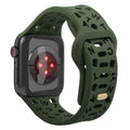 Soft Silicone Alphabetic Watch Band for iWatch 42mm | 44mm | 45mm | Ultra 49mm | 46mm Series 10 / Midnight Green - Ktusu