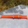 Solid Sport Ocean Silicone Soft Watch Band for iWatch 42mm | 44mm | 45mm | Ultra 49mm | 46mm Series 10 / Orange - Ktusu