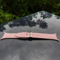 Crocodile Texture Silicone Soft Watch Band for iWatch 42mm | 44mm | 45mm | Ultra 49mm | 46mm Series 10 / Pink Sand - Ktusu