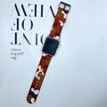 Camo Soft Silicone Watch Band for iWatch 42mm | 44mm | 45mm | Ultra 49mm | 46mm Series 10 / Red Brown - Ktusu