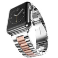 Stainless Steel Metal Link Bracelet Watch Band for iWatch 42mm | 44mm | 45mm | Ultra 49mm | 46mm Series 10 / Silver bronze Gold - Ktusu