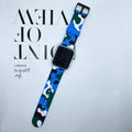 Camo Soft Silicone Watch Band for iWatch 42mm | 44mm | 45mm | Ultra 49mm | 46mm Series 10 / Sky Blue - Ktusu