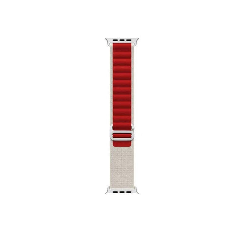 Alpine Loop Watch Band for iWatch 42mm | 44mm | 45mm | Ultra 49mm | 46mm Series 10 / Starlight Red - Ktusu