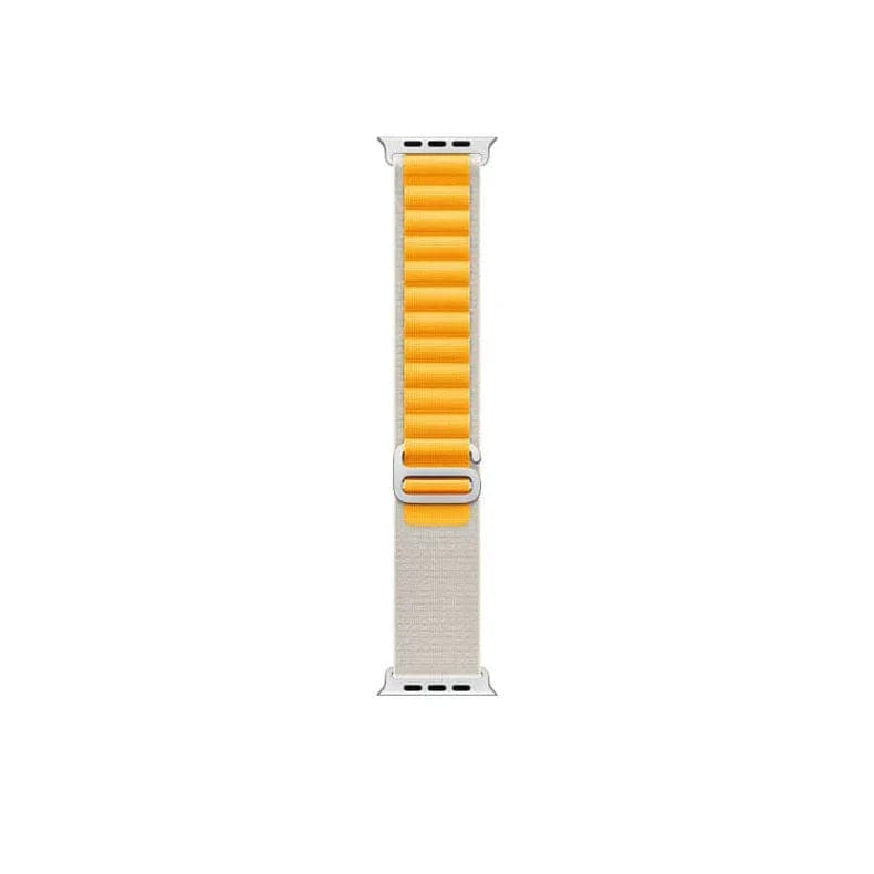 Alpine Loop Watch Band for iWatch 42mm | 44mm | 45mm | Ultra 49mm | 46mm Series 10 / Starlight Yellow - Ktusu