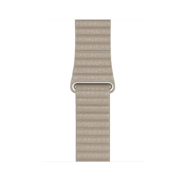 Leather Texture Magnetic Loop Watch Band for iWatch 42mm | 44mm | 45mm | Ultra 49mm | 46mm Series 10 / Stone - Ktusu