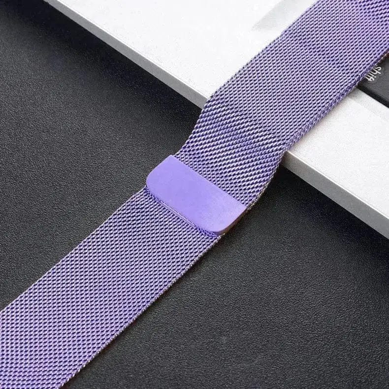 Milanese Magnetic Loop Watch Band for iWatch 42mm | 44mm | 45mm | Ultra 49mm | 46mm Series 10 / Style 1 / Purple - Ktusu