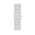 Leather Texture Magnetic Loop Watch Band for iWatch 42mm | 44mm | 45mm | Ultra 49mm | 46mm Series 10 / White - Ktusu