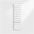 Silicone Soft Touch Magnetic Link Watch Band for iWatch 42mm | 44mm | 45mm | Ultra 49mm | 46mm Series 10 / White - Ktusu