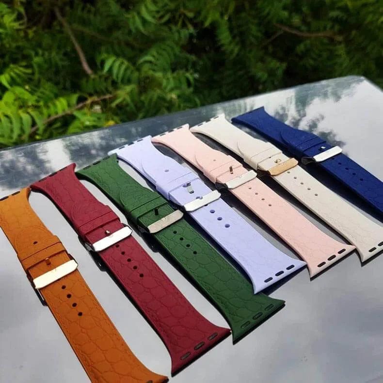 Crocodile Texture Silicone Soft Watch Band for iWatch - Ktusu