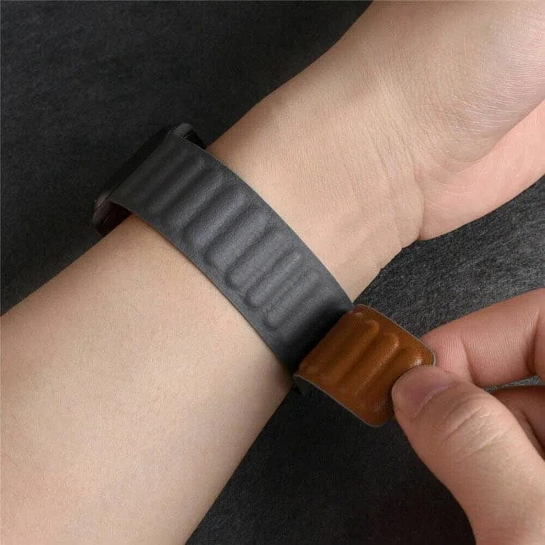 Leather Texture Magnetic Link Watch Band for iWatch - Ktusu