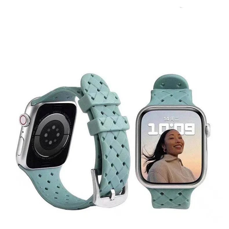 Braided Weave Breathable Soft Silicone Watch Band for iWatch - Ktusu