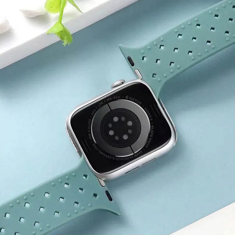 Braided Weave Breathable Soft Silicone Watch Band for iWatch - Ktusu