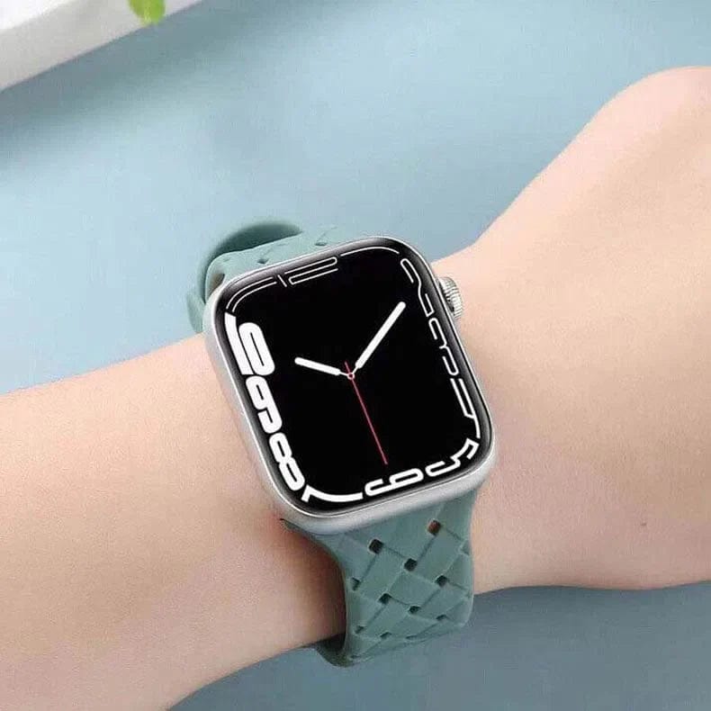 Braided Weave Breathable Soft Silicone Watch Band for iWatch - Ktusu