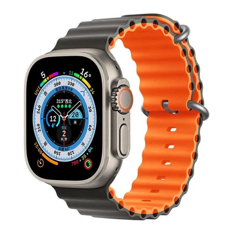 Dual Color Ocean Silicone Soft Sport Watch Band for iWatch - Ktusu