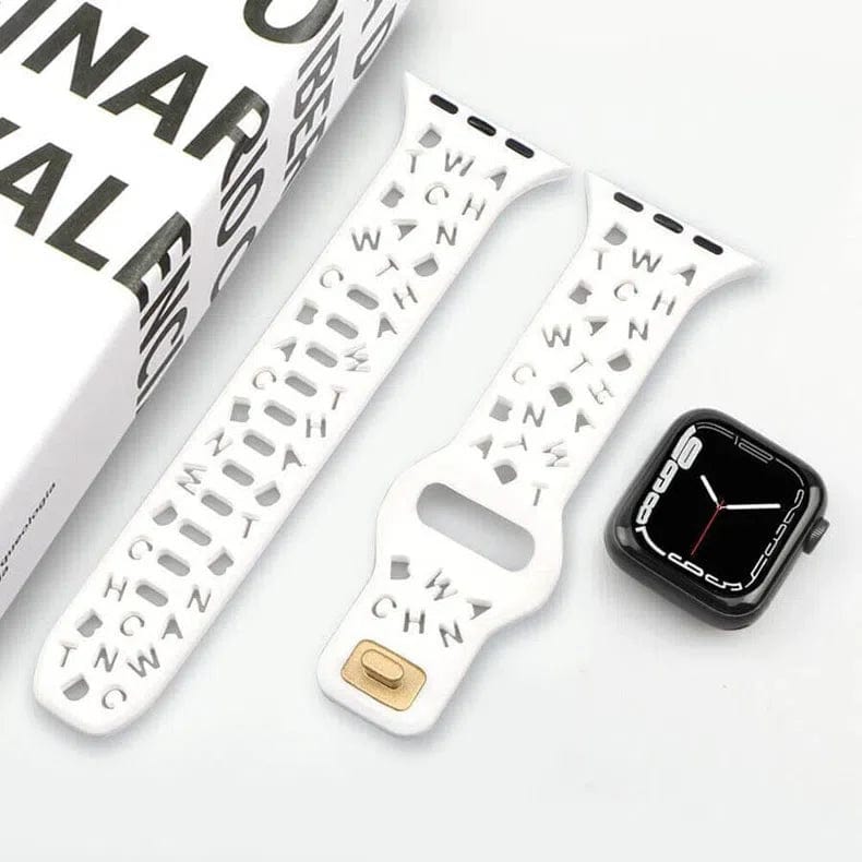 Soft Silicone Alphabetic Watch Band for iWatch - Ktusu