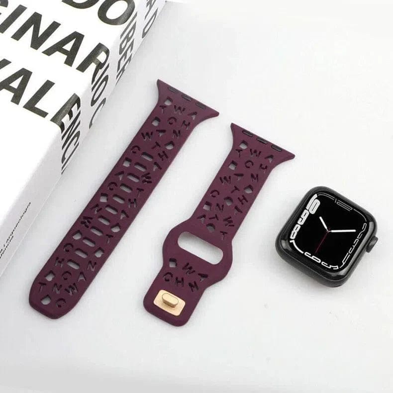 Soft Silicone Alphabetic Watch Band for iWatch - Ktusu