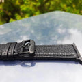 Grainy Leather Texture Silicone Rubber Watch Band for iWatch - Ktusu