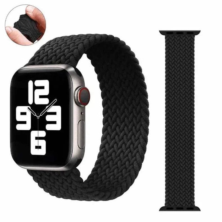 Braided Solo Elastic Sport Loop Watch Band for iWatch 38mm | 40mm | 41mm | 42mm Series 10 - Small / Cream - Ktusu