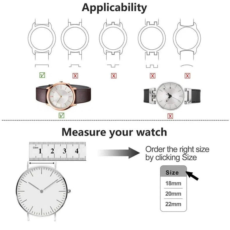 Milanese Magnetic Loop Watch Band for Smartwatch 20mm / Black - Ktusu