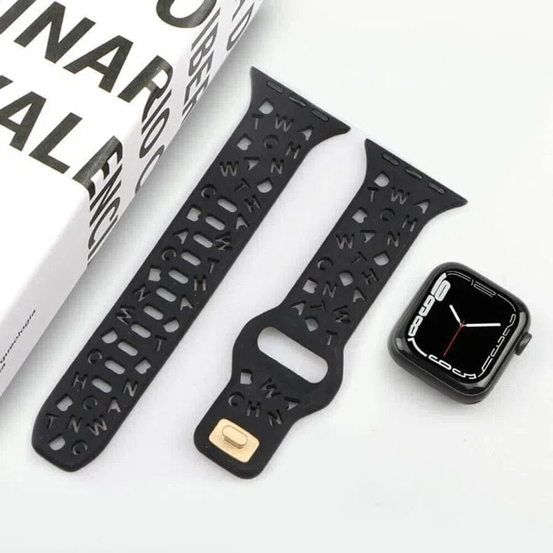 Soft Silicone Alphabetic Watch Band for iWatch - Ktusu