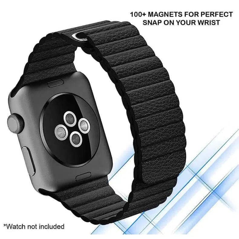 Leather Texture Magnetic Loop Watch Band for iWatch - Ktusu