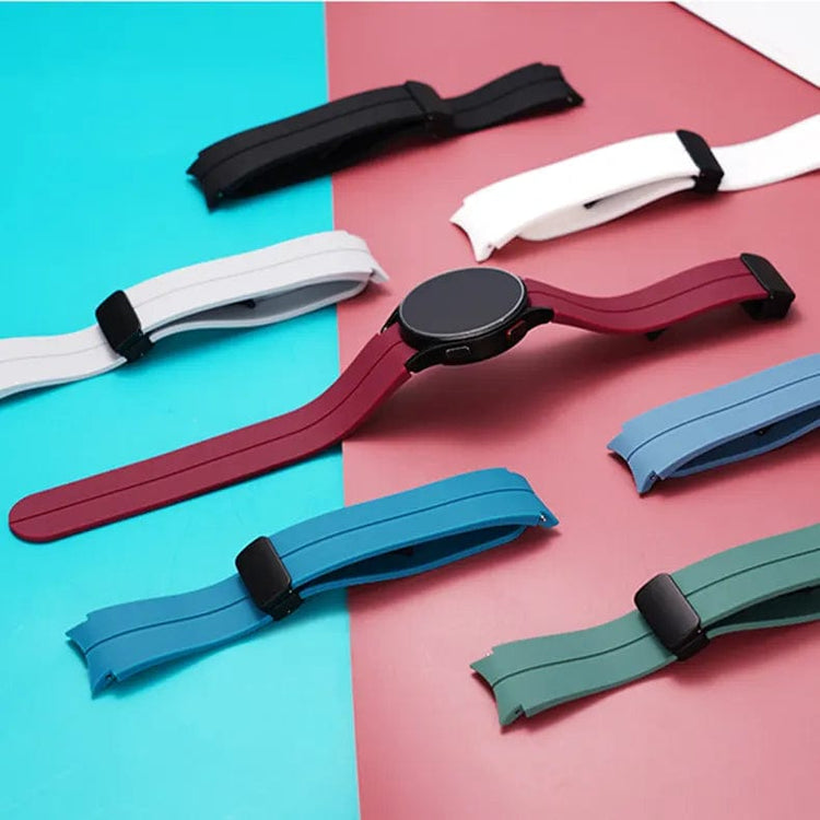 Magnetic D-Buckle Silicone Watch Band for Samsung Galaxy Watch - Ktusu