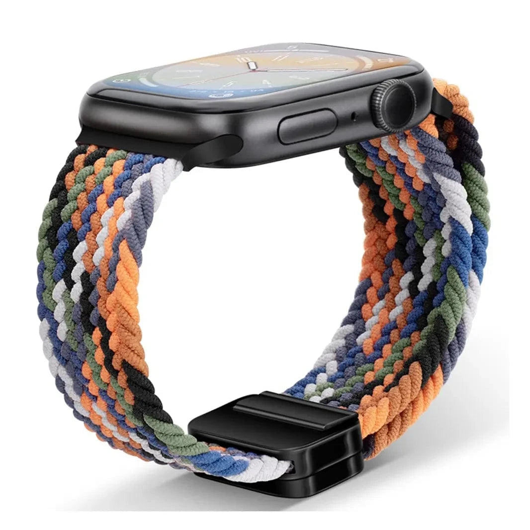 Braided Adjuctable Magnetic Buckle Elastic Sport Watch Band for Apple Watch - Ktusu