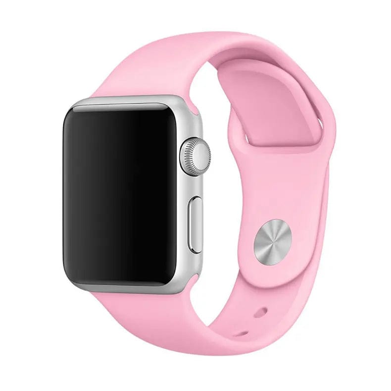 Sports Silicone Watch Band for iWatch 42mm | 44mm | 45mm | Ultra 49mm | 46mm Series 10 M / L / Pink - Ktusu