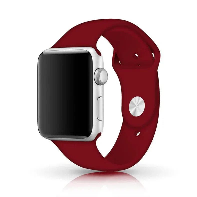 Sports Silicone Watch Band for iWatch 41mm | 40mm | 38mm | 42mm Series 10 M / L / Rose Red - Ktusu