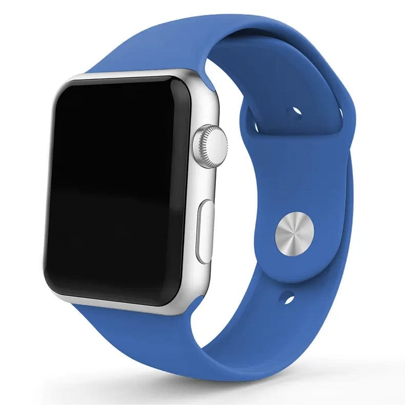 Sports Silicone Watch Band for iWatch 42mm | 44mm | 45mm | Ultra 49mm | 46mm Series 10 M / L / Surf Blue - Ktusu