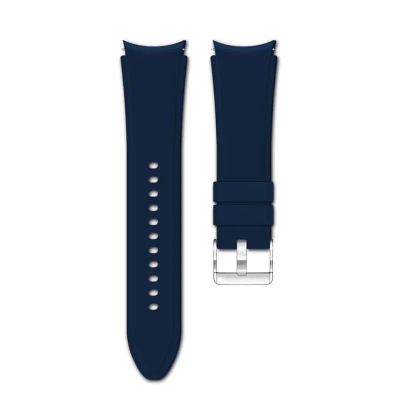 Soft Smooth Silicone Watch Band for Samsung Galaxy Watch Samsung Watch 4 (44mm) / Midnight Blue - Ktusu