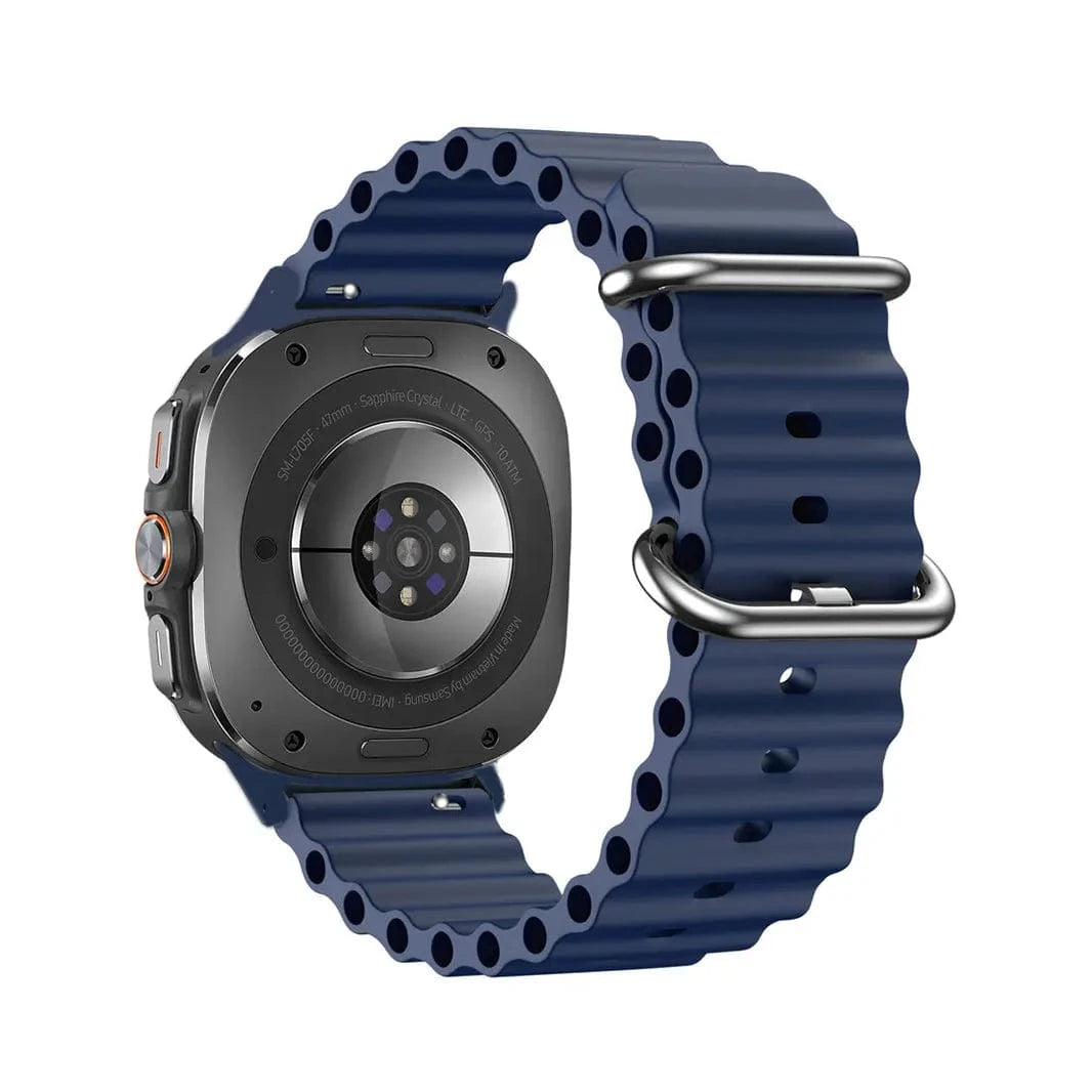 Ocean Silicone Sports Watch Band for Samsung Watch Samsung Watch Ultra 47mm / Midnight Blue - Ktusu