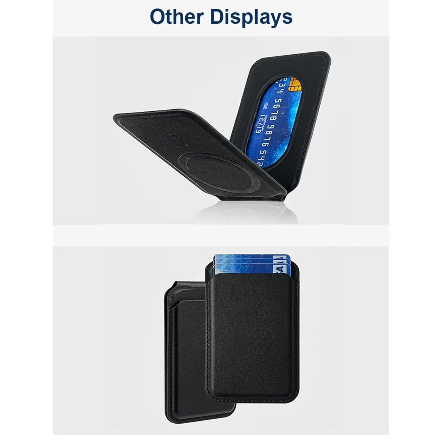 Enhancement Strong Magnet PU Leather Wallet Stand Magnetic Wallet for iPhone