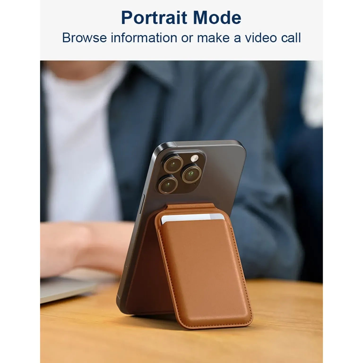Enhancement Strong Magnet PU Leather Wallet Stand Magnetic Wallet for iPhone