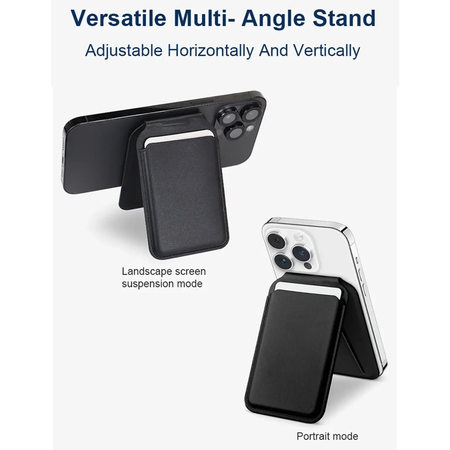 Enhancement Strong Magnet PU Leather Wallet Stand Magnetic Wallet for iPhone