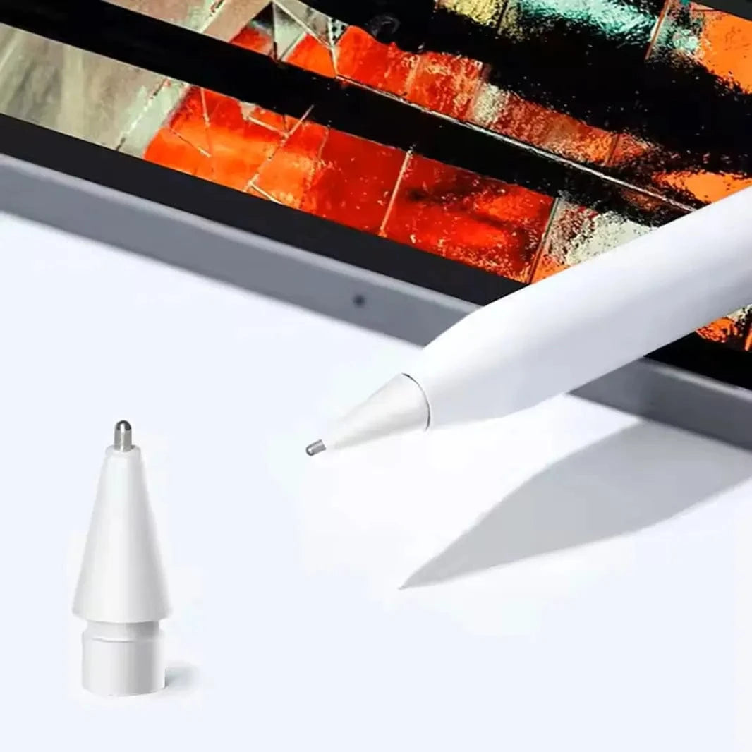 Metal Nibs Pencil Tips for Apple Pencil 1 Type C | 2 | Pro Pack of 3 White - Ktusu