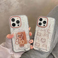 Cases & Covers for Teddy Bear Print Glitter Soft Phone Back Case Cover for Apple iPhone