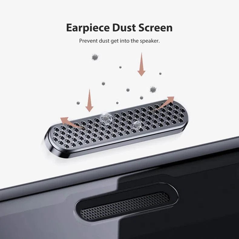 Privacy Full Anti-Spy Speaker Grill Tempered Glass for Apple iPhone - Ktusu