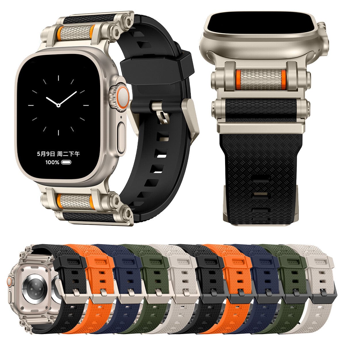 ktusu Generic Watch Bands TPU Armor Band for Apple Watch 42 | 44 | 45 | Ultra 49 | 46mm S10