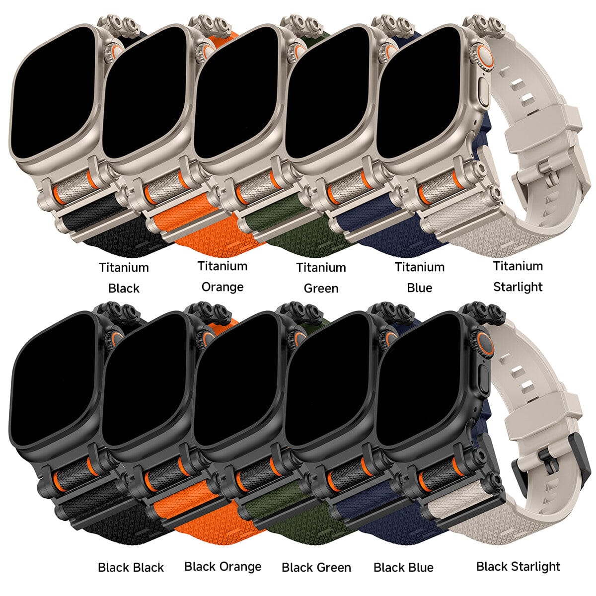 ktusu Generic Watch Bands TPU Armor Band for Apple Watch 42 | 44 | 45 | Ultra 49 | 46mm S10