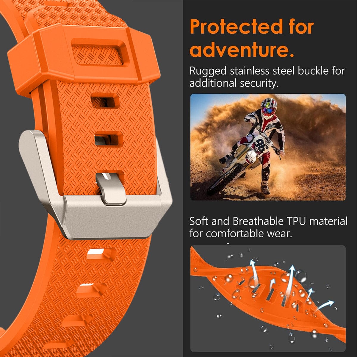 ktusu Generic Watch Bands TPU Armor Band for Apple Watch 42 | 44 | 45 | Ultra 49 | 46mm S10