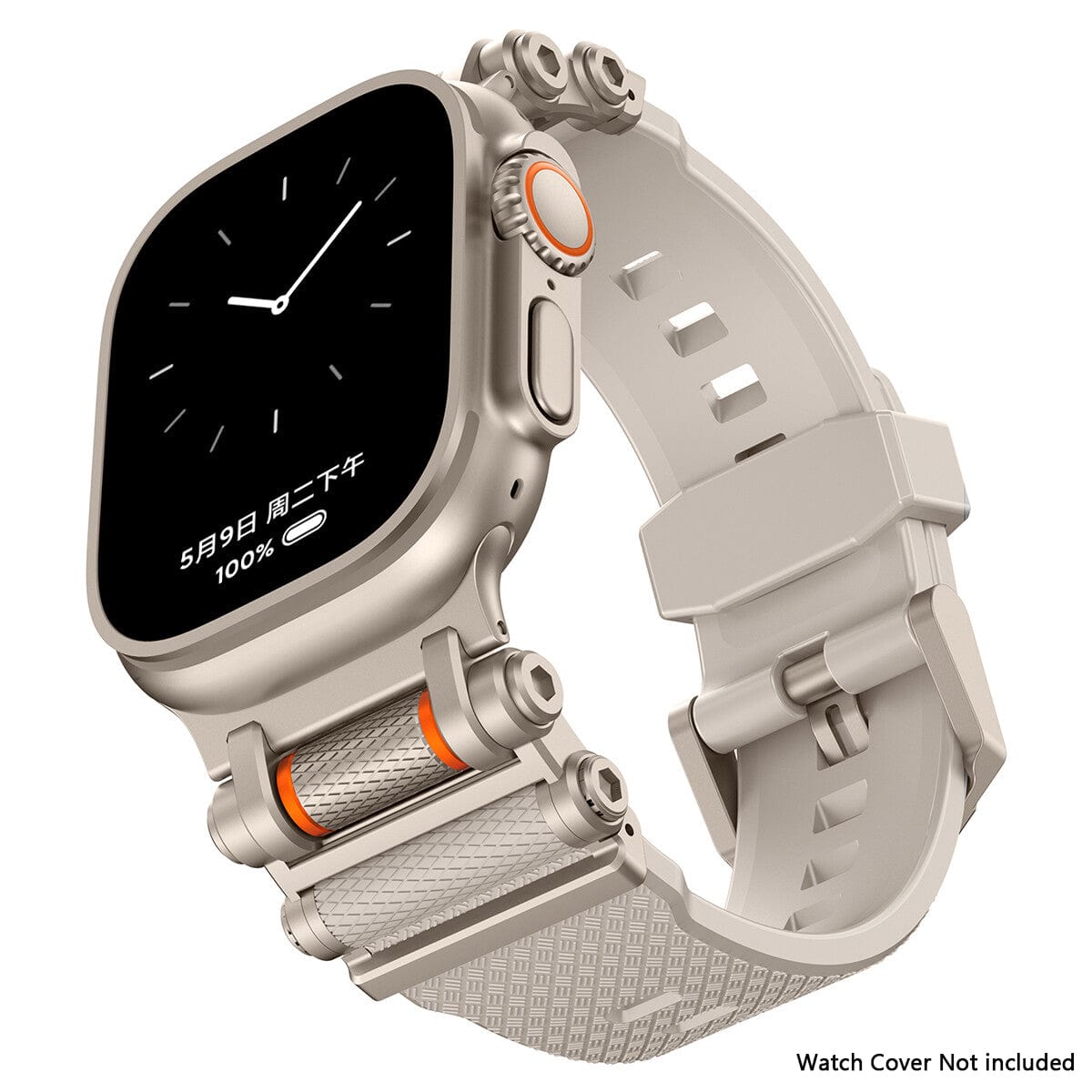 ktusu Generic Watch Bands TPU Armor Band for Apple Watch 42 | 44 | 45 | Ultra 49 | 46mm S10 Starlight / Natural Titanium
